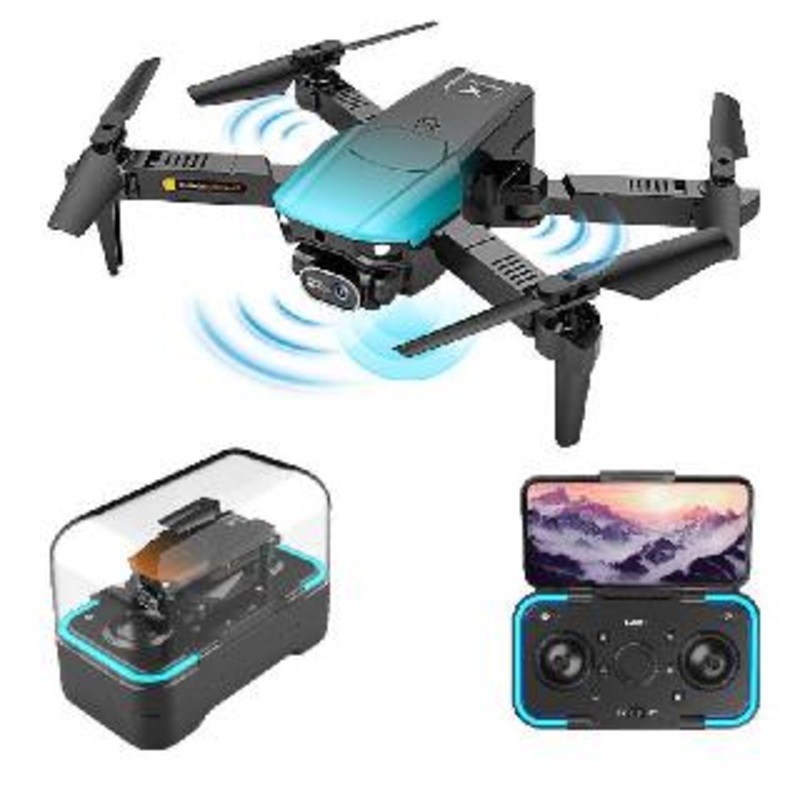 XYRC F191 Mini Drone – 4K HD Camera Optical Flow Positioning Obstacle Avoidance Foldable Quadcopter RC Dron Toys Gifts Orange 1080P Bag 1B