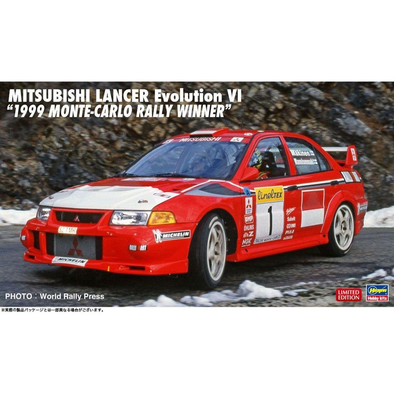 HASEGAWA 1/24 Mitsubishi Lancer Evolution VI “1999 Monte-Carlo Rally Winner”