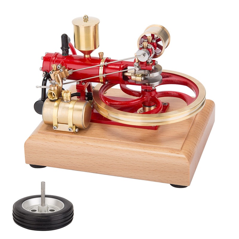 R18 Gas-powered Red 3-wheel Motor World 1st Car Engine Three Wheeler IC Engine Model