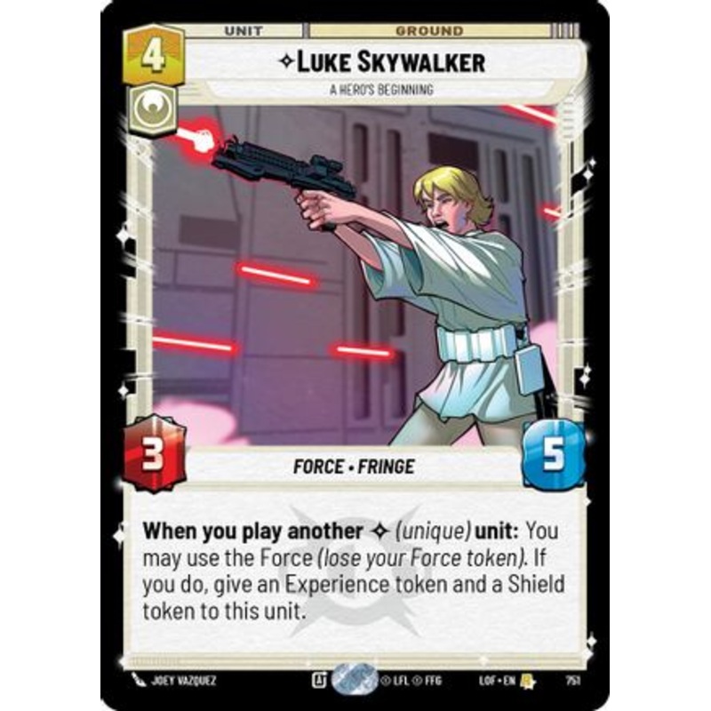 Luke Skywalker – A Hero’s Beginning (Foil) (751) – Legends of the Force Foil Near Mint