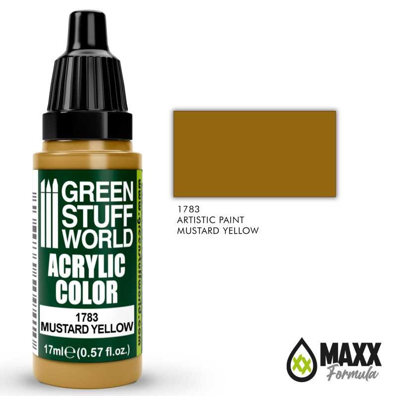 GREEN STUFF WORLD Acrylic Color – Mustard Yellow 17ml