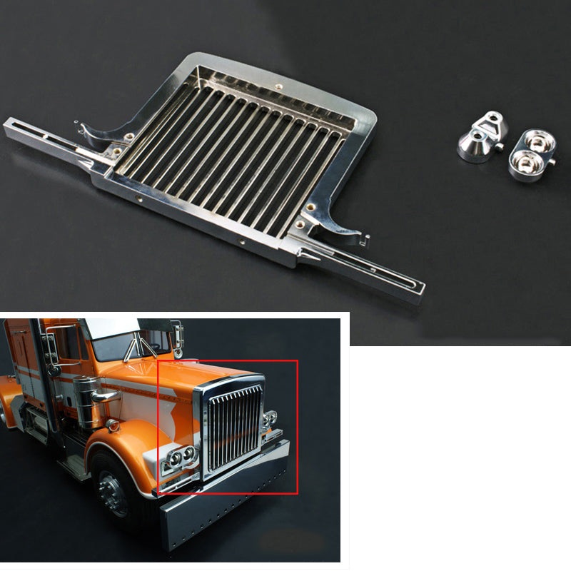 US STOCK LESU Metal Front Net Bumper Spare Part DIY for Tamiya King RC 1/14 Tractor Truck Cars Radio Controlled Model