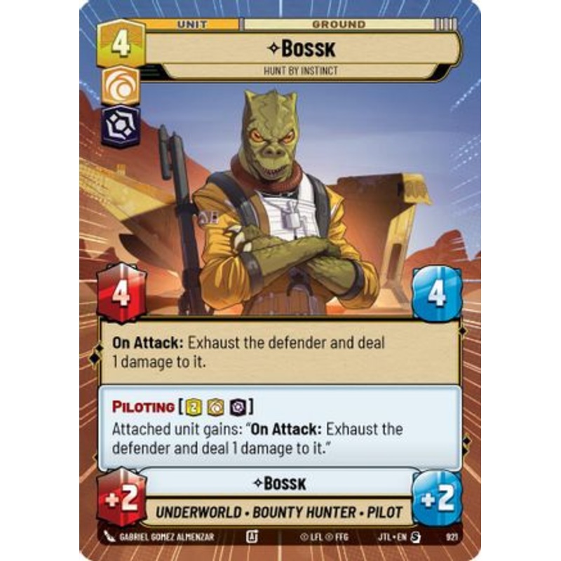 Bossk – Hunt By Instinct (Hyperspace Foil) (921) – Jump to Lightspeed Foil
