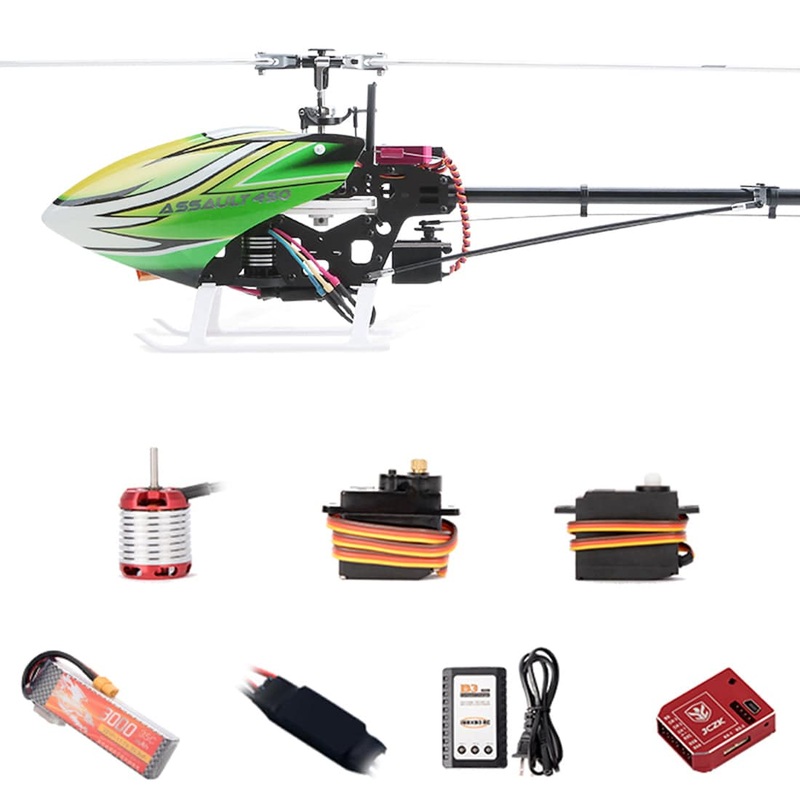 JCZK 450 2.4G RC DFC Flybarless 3D Aerobatic Helicopter Airplane Electric Aircraft Toy Green