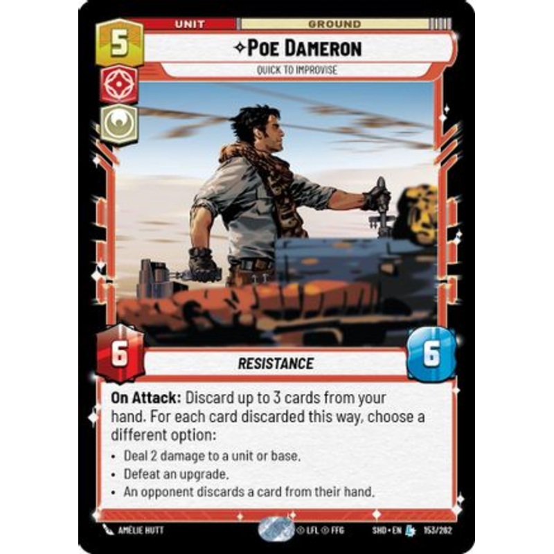 Poe Dameron – Quick to Improvise (153/262) – Shadows of the Galaxy