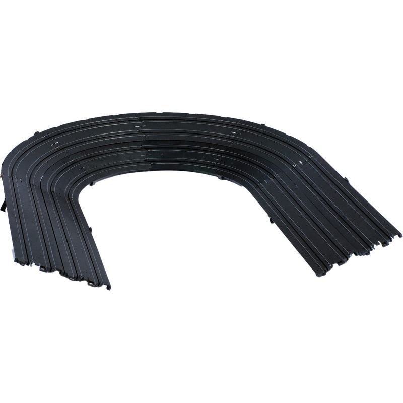 AFX 12″ R Banked Curved Slot Car Track Expansion Pieces (2)
