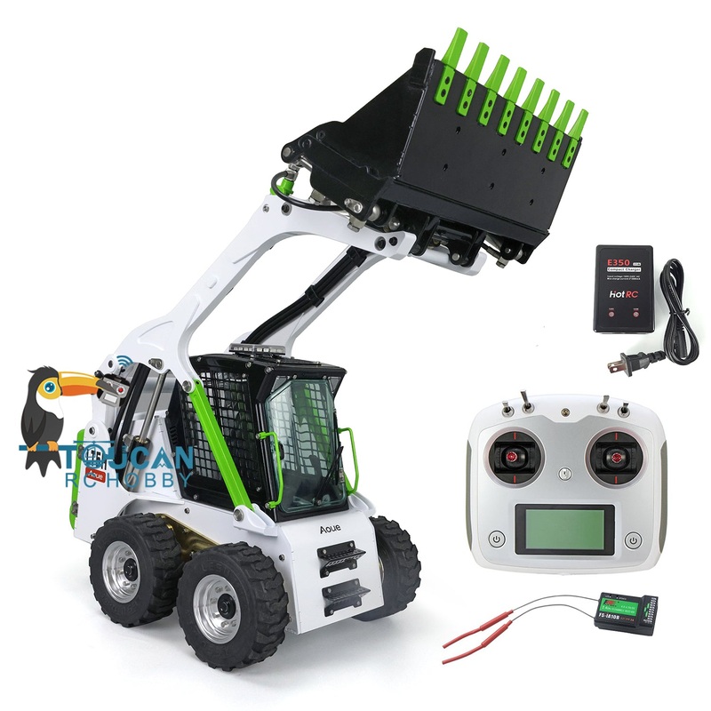 LESU 1/14 Metal Wheeled Skid-Steer Hydraulic RC Loader Aoue LT5H I6S RTR Painted Ripper Scarifier Gripper Sieve Bucket Trailer Type 1: Assembled & Painted RTR Loader