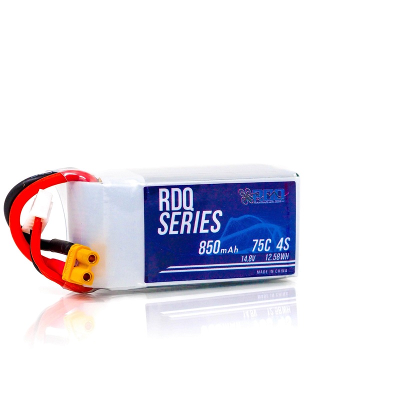 RDQ Series 14.8V 4S 850mAh 75C LiPo Micro Battery – XT30 or XT60 XT30