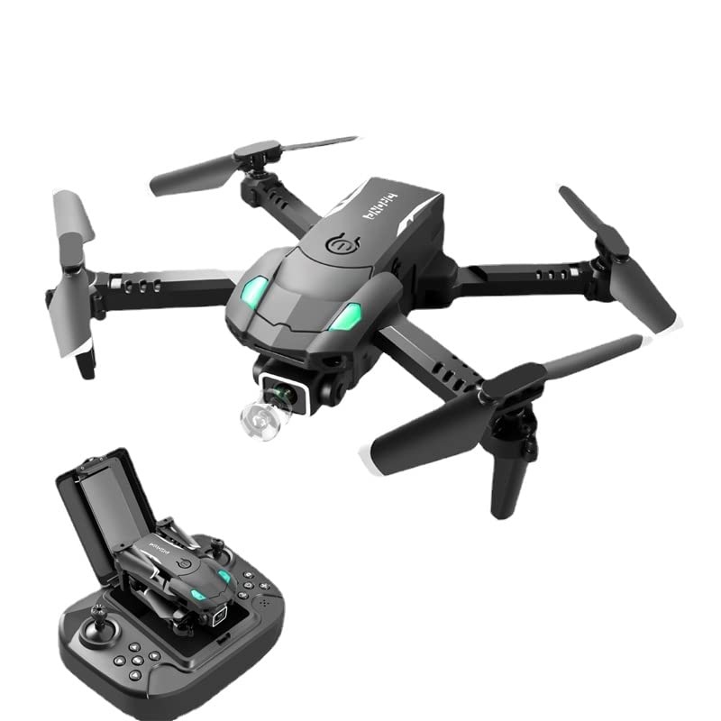 KBDFA S128 Mini Drone – 4K HD Camera Three-sided Obstacle Avoidance Air Pressure Fixed Height Professional Foldable Quadcopter Toy black-Dual C-1B