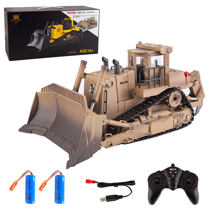 THE LINKHUINA 1/16 2.4GHz 9CH RC US Army Armored Engineering Bulldozer Model D9R