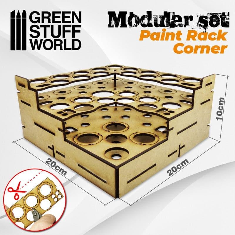 GREEN STUFF WORLD Modular Paint Rack – Straight Corner