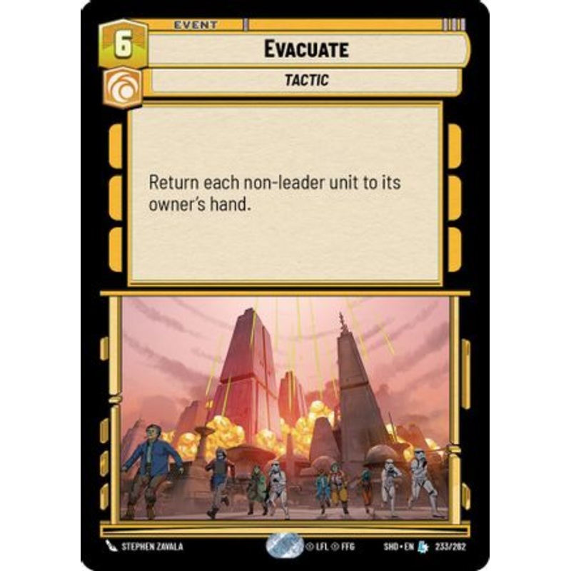 Evacuate (233/262) – Shadows of the Galaxy Foil