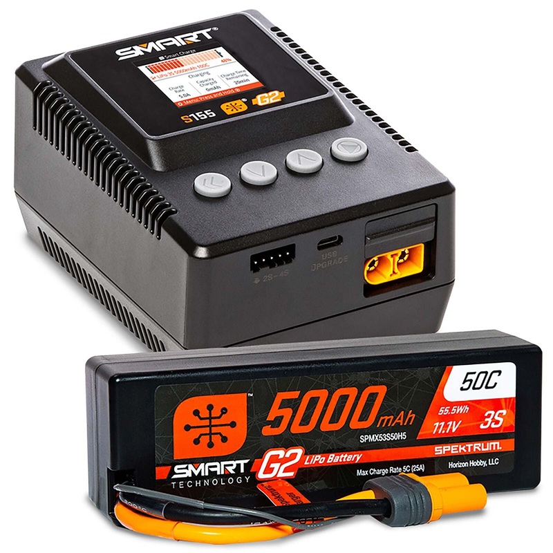 SPMXPSS300 – Spektrum Smart Powerstage: 5000mAh 3S LiPo & S155 Charger