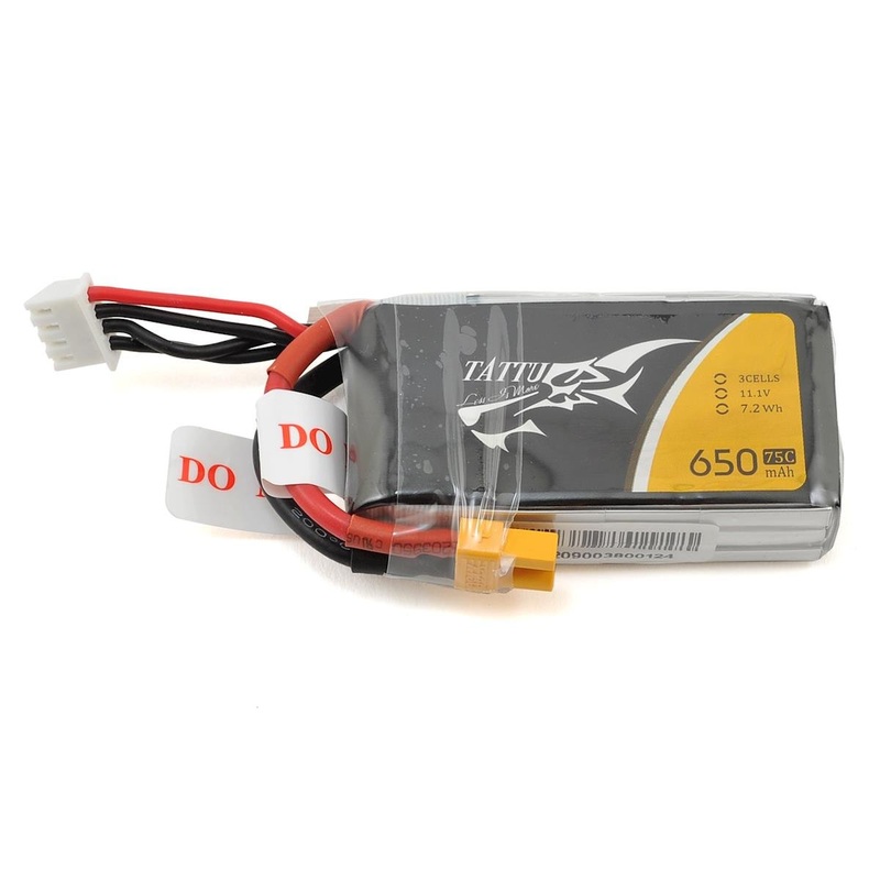 Tattu 3s LiPo Battery 75C (11.1V/650mAh) 75C-650-3S1P-XT30