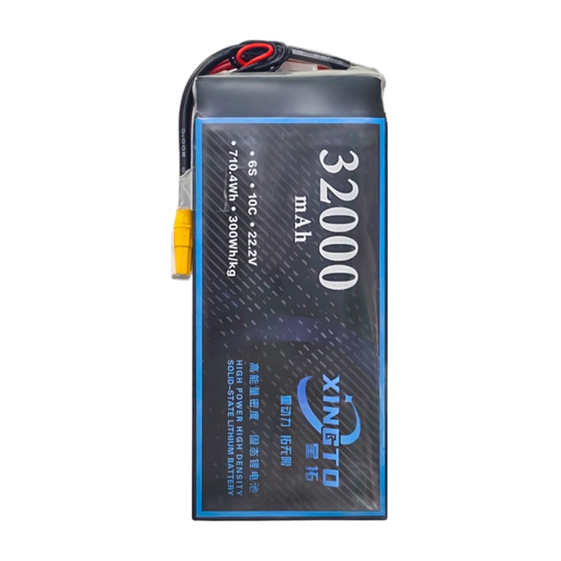 XINGTO 22.2V 6S 32000mah 10C Lipo Battery – High Density Semi Solid-State Lithium Battery for UAV Drone XT90