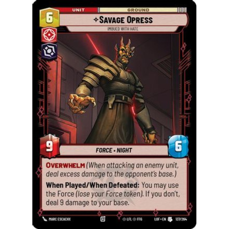 Savage Opress – Imbued With Hate (137/264) – Legends of the Force Near Mint