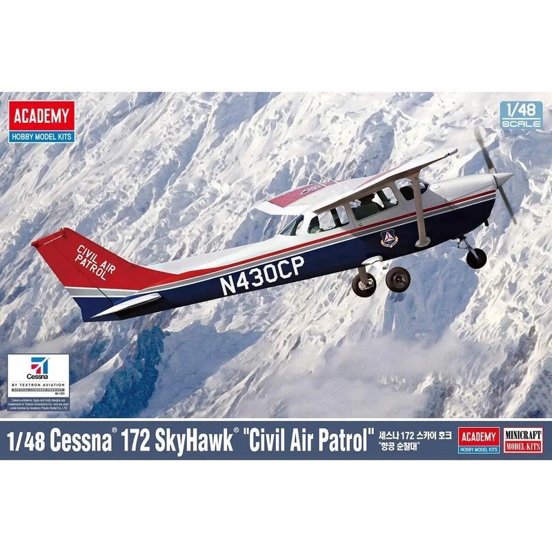 Academy 1/48 Cessna 172 Skyhawk Civil Air Patrol Plastic Model Kit