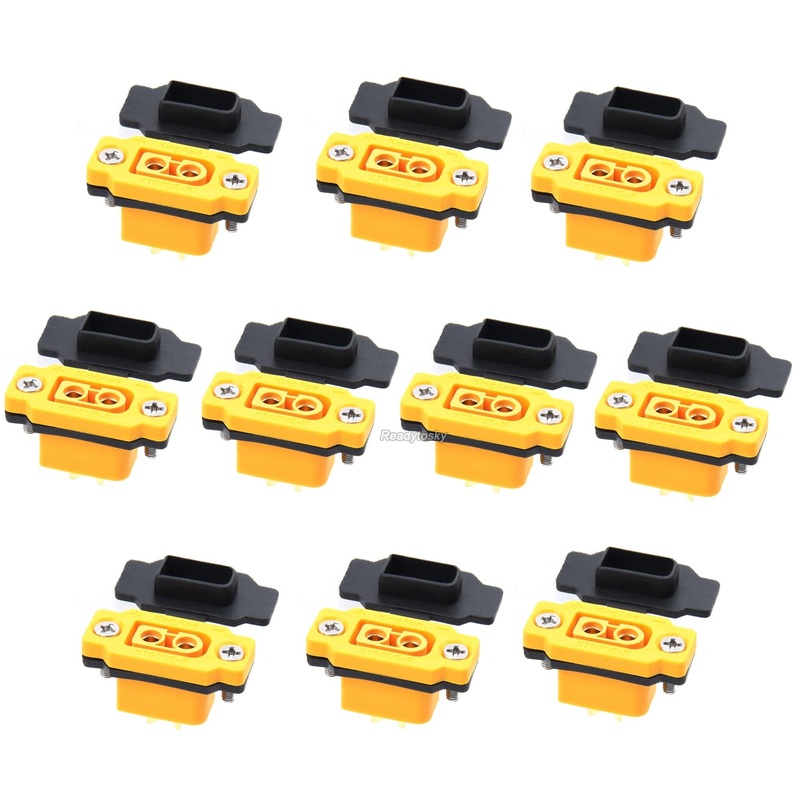 XT60 Plug Connector – NEW XT60BE-F XT60E-F & XT60 / XT60H Model Airplane Battery Gold-Plated 30A High Current Safe Female Plug Connector FPV Accessories 5pcs Yellow Cover