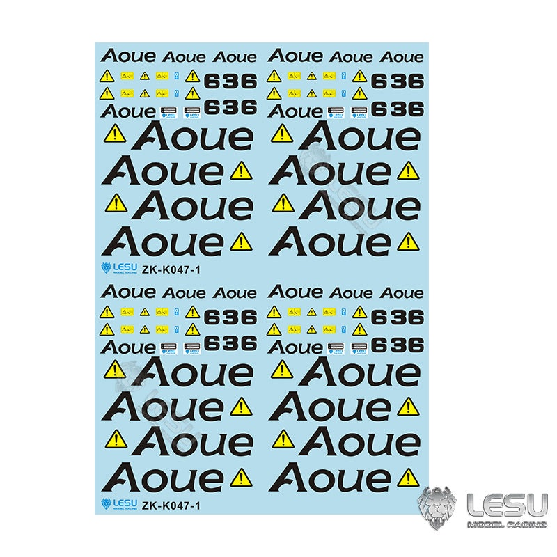 LESU Spare Part Decal Sticker DIY for 1/14  636 Metal Hydraulic Tracked RC Loader Radio Controlled Truck Car Model