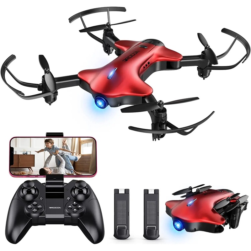 Spacekey DC-014 Drone with Camera 1080P FHD, Real-time Video Feed, Great Drone for Beginners, Quadcopter Drone with Altitude Hold, One-Key Take-Off, Landing Foldable Arms