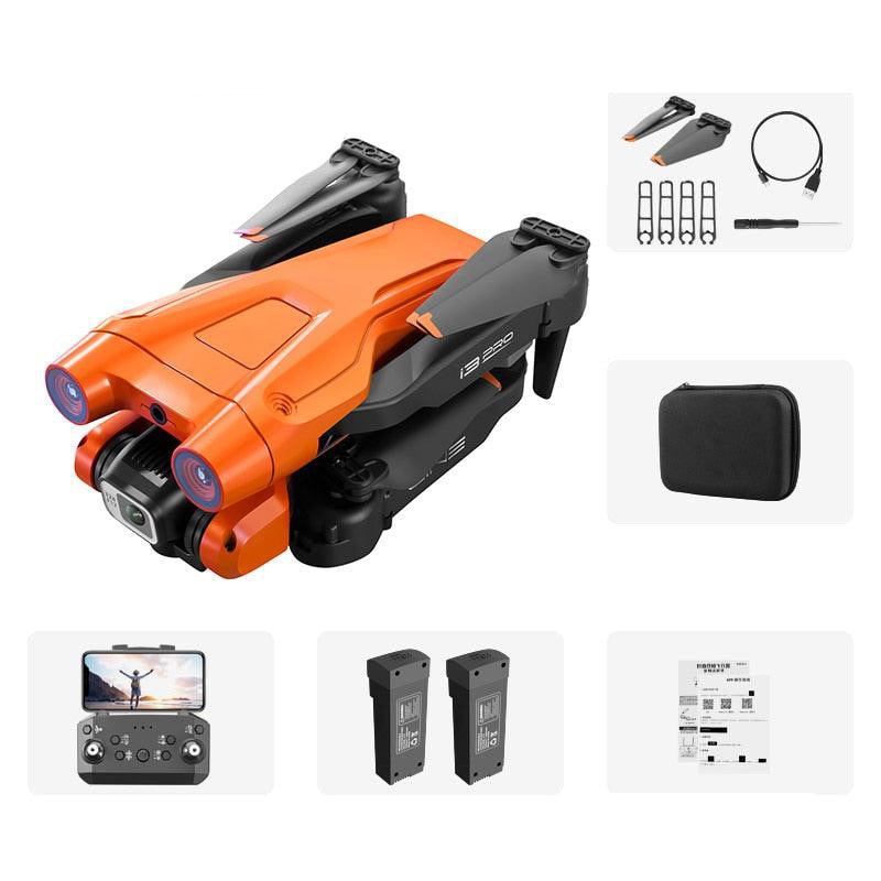 XYRC New i3 Pro Drone – 4K HD Dual ESC Camera Optical Flow Positioning Obstacle Avoidance Foldable Quadcopter RC Dron Toys Gifts Black 1080P Bag 1B