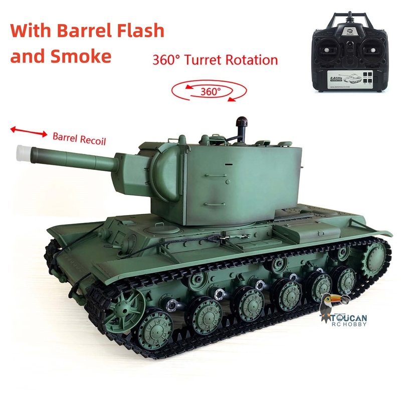 Second-hand 95%New Henglong 1/16 7.0 3949 RC Tanks Radio Controlled Soviet KV2 Union Model