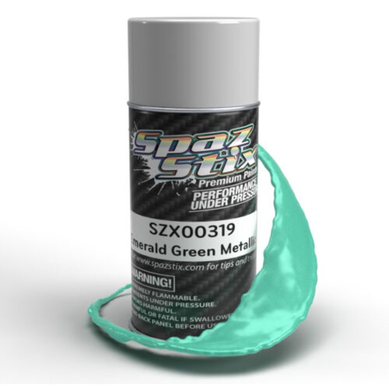 Spaz Stix Emerald Green Metallic Spray Paint 3.5oz Can