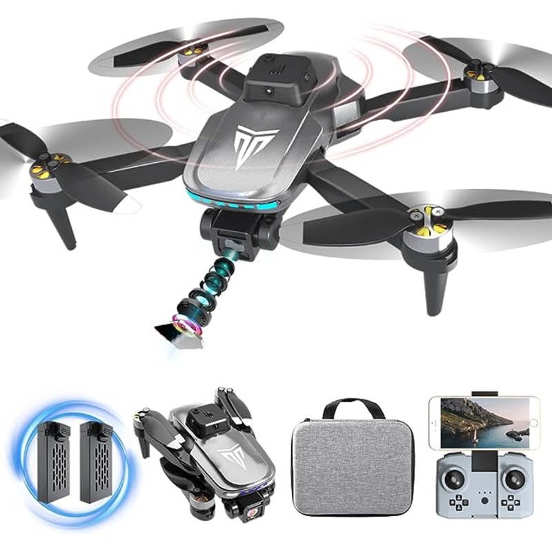 TizzyToy BL01 Drone – 4K Camera Drone with Carrying Case,2 batteries provide a total of 40 mins of battery life,120 Adjustable Lens,One Key Take Off/Land,Altitude Hold,360 Flip