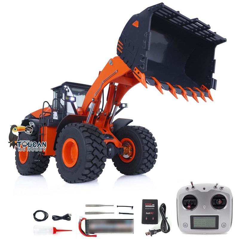 US STOCK 1/14 RC Hydraulic Loader for JDM 198 RTR ZW370 Construction Vehicles Electric Wireless Control Car 2-Speed