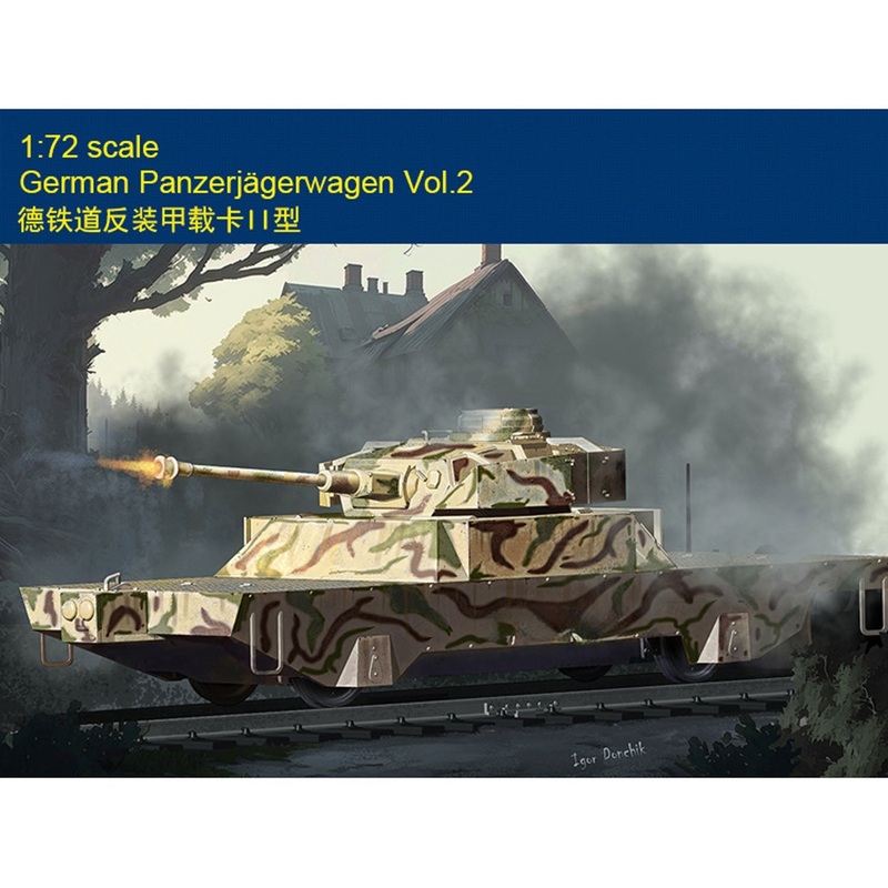 1/72 Hobby Boss German Panzerjagerwagen Vol2 82955 Plastic Model Armor Tank Kit 70 Parts Unassembled Armored Car DIY Toy Gift