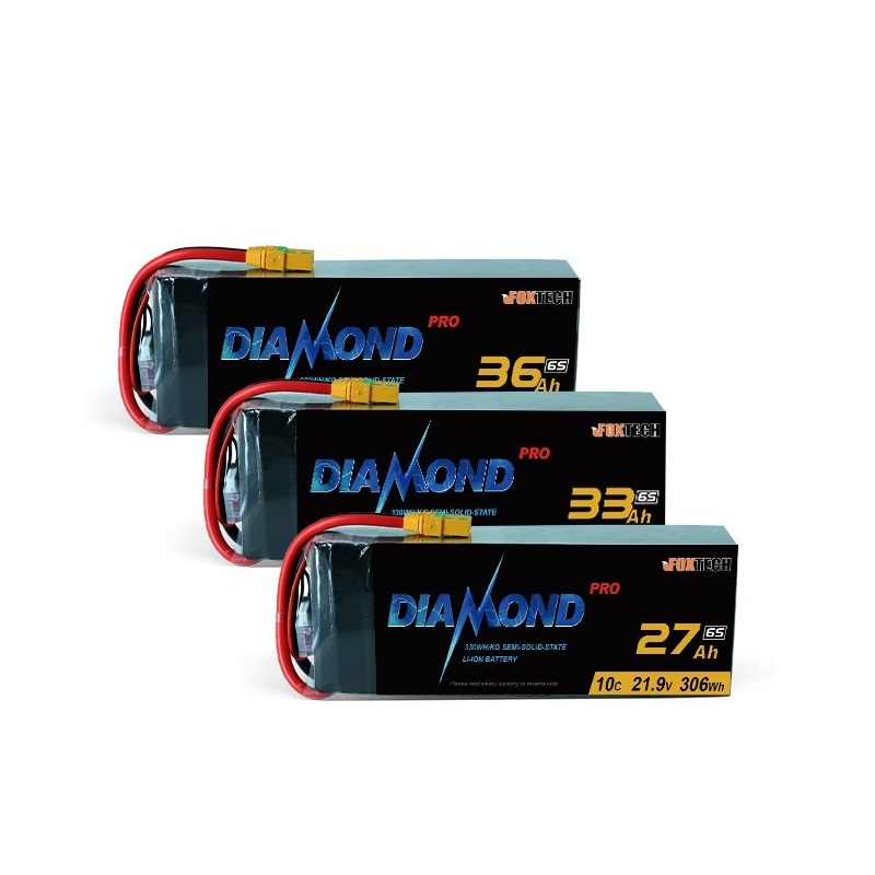 Diamond Pro 12S 43.8V 27Ah 33Ah 36Ah 330WH/KG Semi Solid State Li-ion Battery 12S 27000mAh