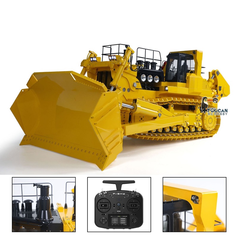 USA Pre-Order by the sea JDMODEL Metal 1/14 RC Hydraulic Bulldozer 575 Heavy Machine Huge Dozer Model Frsky X14 Radio System Mix Control Car Rear Ripper