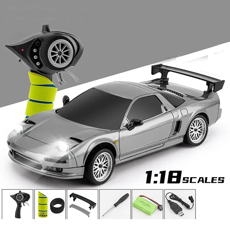 LDRC 1:18 Scale 4×2 LD1803 2WD RC Drift Car Wireless Controlled Racing Sedan DIY Hobby Vehicle Model Gyroscope RTR Red