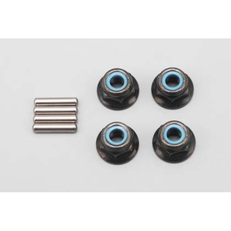 Wheel Nut Set (Nylock Type) w- Pins BLACK  [Yokomo] SD-011A