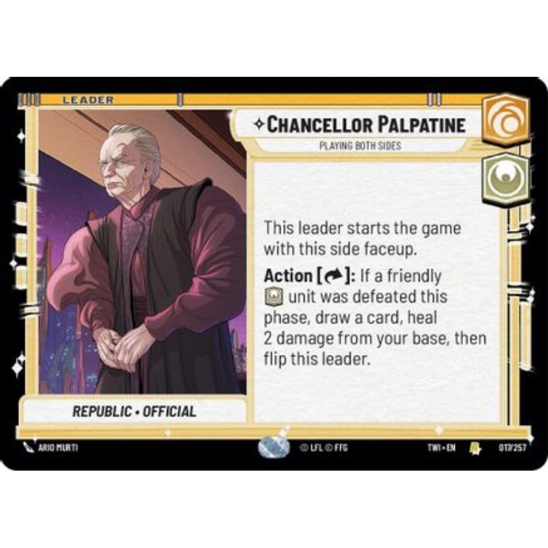 Chancellor Palpatine – Playing Both Sides (017/257) – Twilight of the Republic Foil