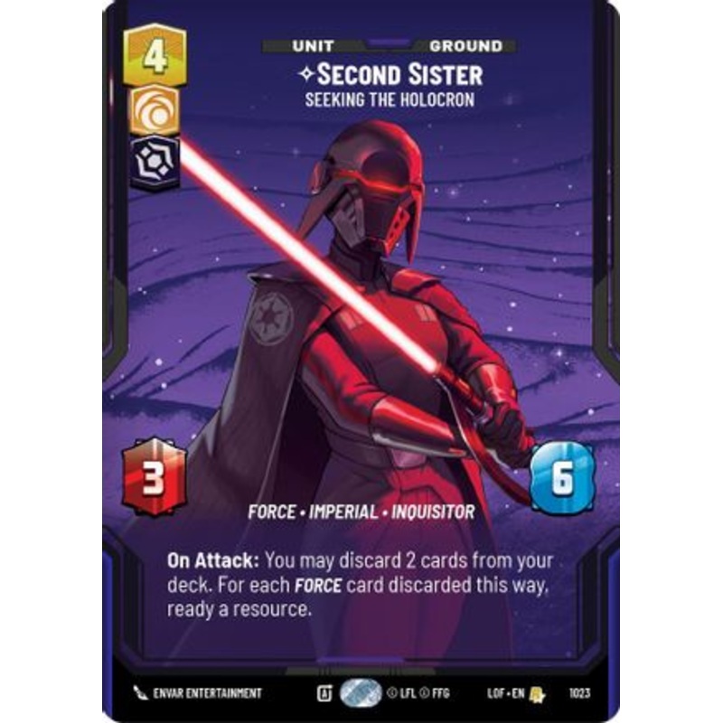 Second Sister – Seeking the Holocron (Prestige) (1023) – Legends of the Force Near Mint