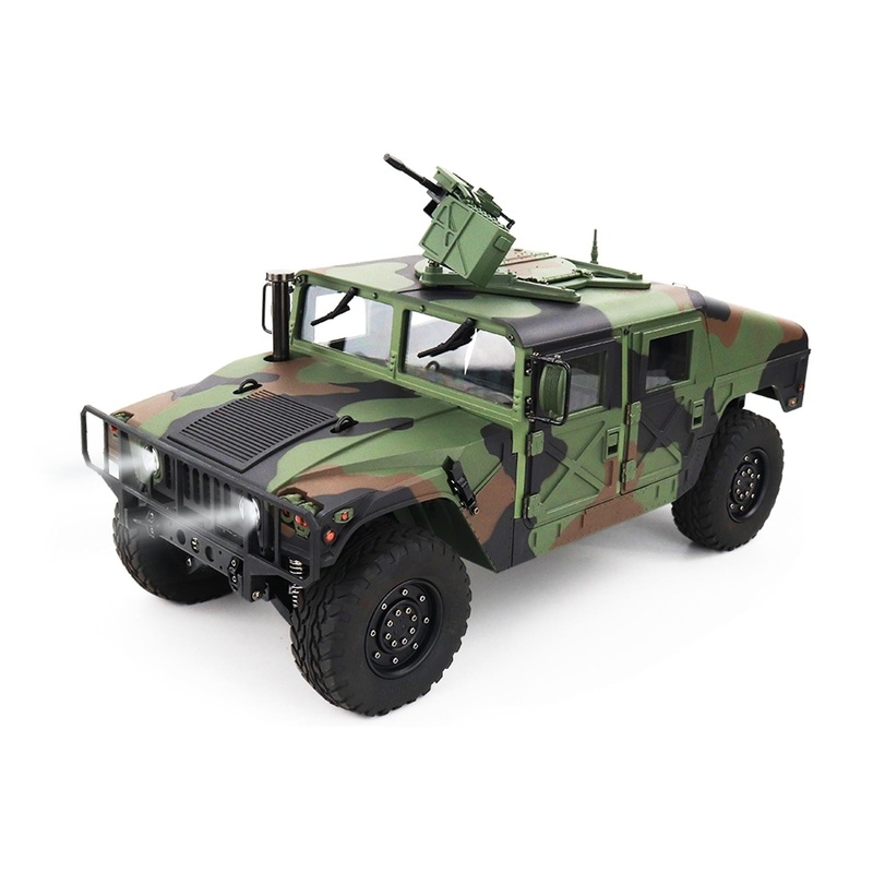 Heng Guan US Military HUMVEE Green Camo 1/10 Scale 4×4 Tactical Truck – RTR – (OPEN BOX)