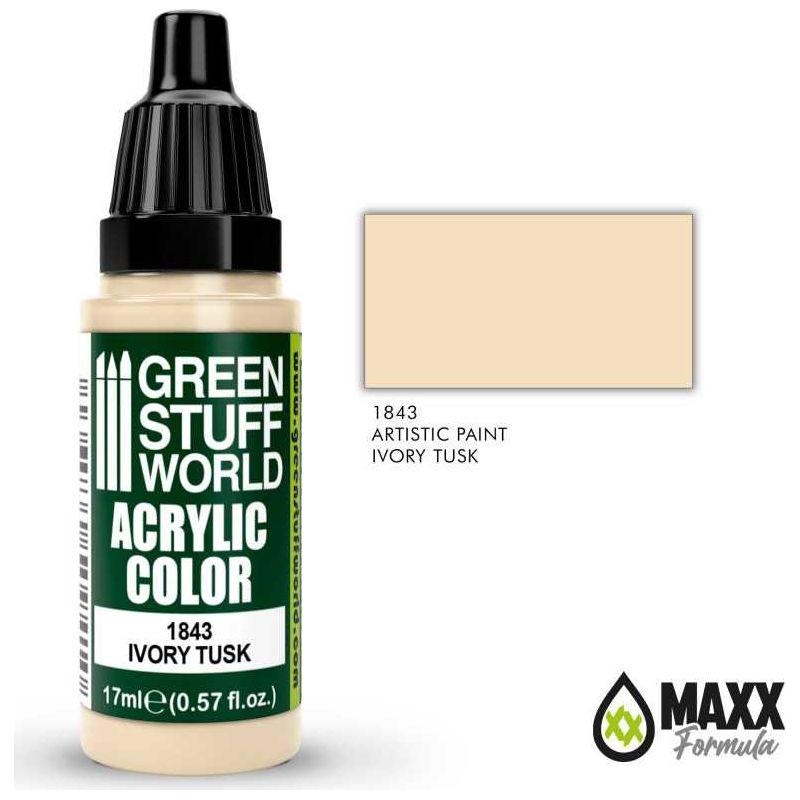 GREEN STUFF WORLD Acrylic Color – Ivory Tusk 17ml