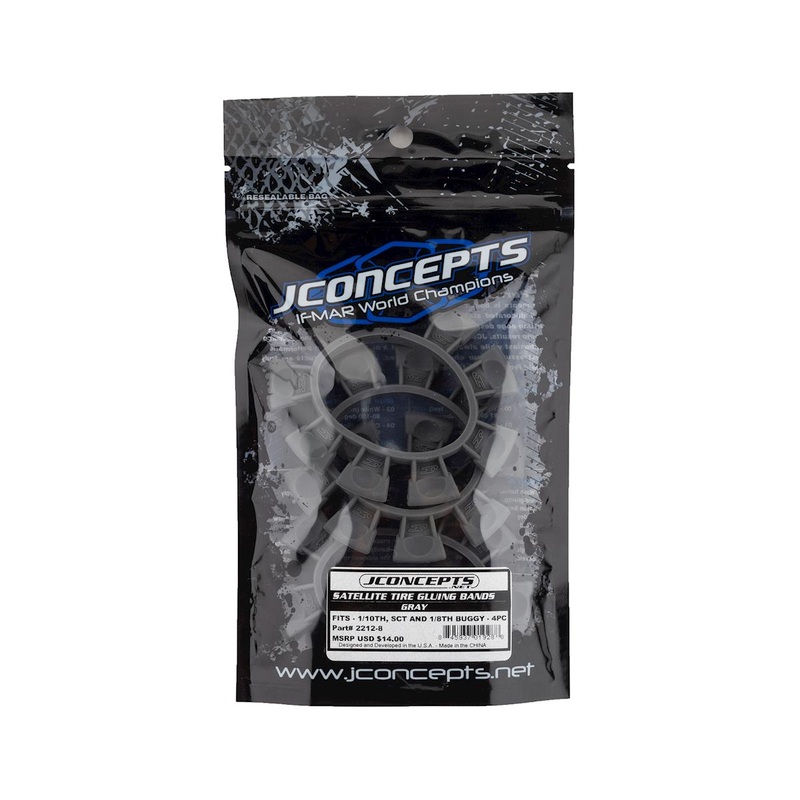 JCO22128 JConcepts “Satellite” Tire Glue Bands Grey