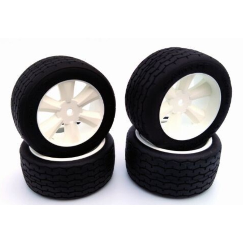 Gravity RC GRC145W G-Spec VTA Tires (Set of 4) Pre glued, VTA Edge Wheel, White