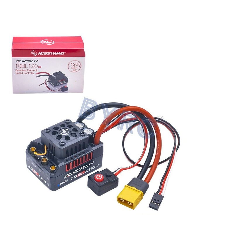 HobbyWing QuicRun 10BL120 G2 120A 2-4S Waterproof Sensorless Brushless Speed Controller ESC For 1/10 Short Course Truck Monster ESC XT60