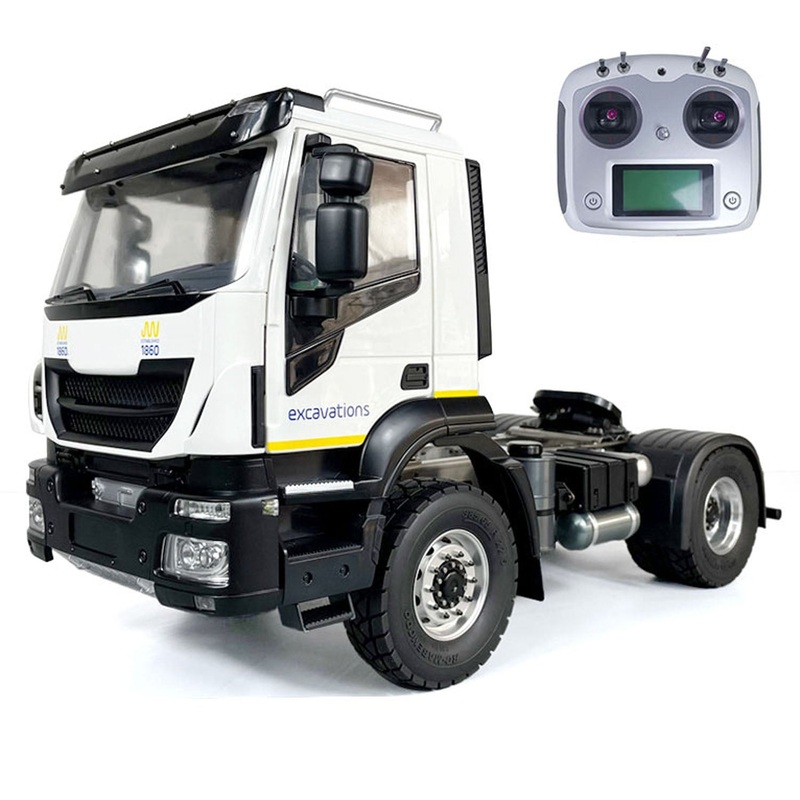 1/14 RC Tractor Truck 4×2 2-speed Radio Control Car Model Differential Lock Axle Painted Assembled PNP Version Servo ESC Comes WITHOUT Light & Sound System