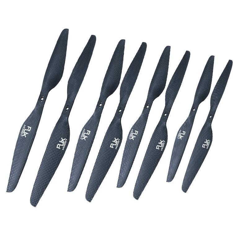 1 Pair RJXHOBBY 24×7.2 / 26×7.8 / 27×8.1 / 28×8.4 / 29×8.7 / 30×10 / 32×9.6 / 32×14.8 / 34×11.3 inch Carbon Fiber Propeller for Multirotor Drone 24×7.2inch