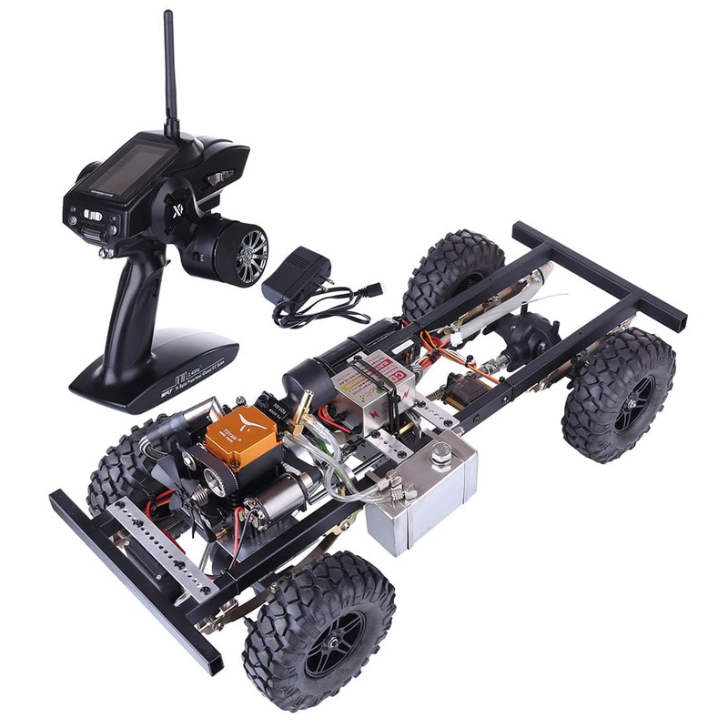 TOYAN 1/10 Modified Upgrade Gas Powered RC Car without Car Body Shell (with FS-S100G / 4CH 2.4g remote control / One Key Remote Start Engine / Automatic Clutch)