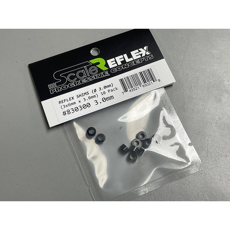 3.0mm Thick – 3.0mm Diameter Spacer Shims (10pcs) 3.0 x 6.0(3×6) [Scale Reflex] 830300