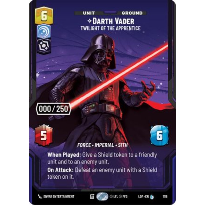 Darth Vader – Twilight of the Apprentice (Serialized) (1116) – Legends of the Force Foil Near Mint