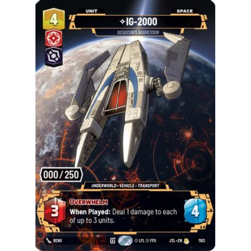 IG-2000 – Assassin’s Aggressor (Serialized) (1103) – Jump to Lightspeed Foil