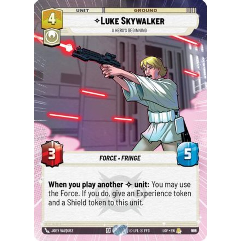 Luke Skywalker – A Hero’s Beginning (Hyperspace Foil) (989) – Legends of the Force Foil Near Mint