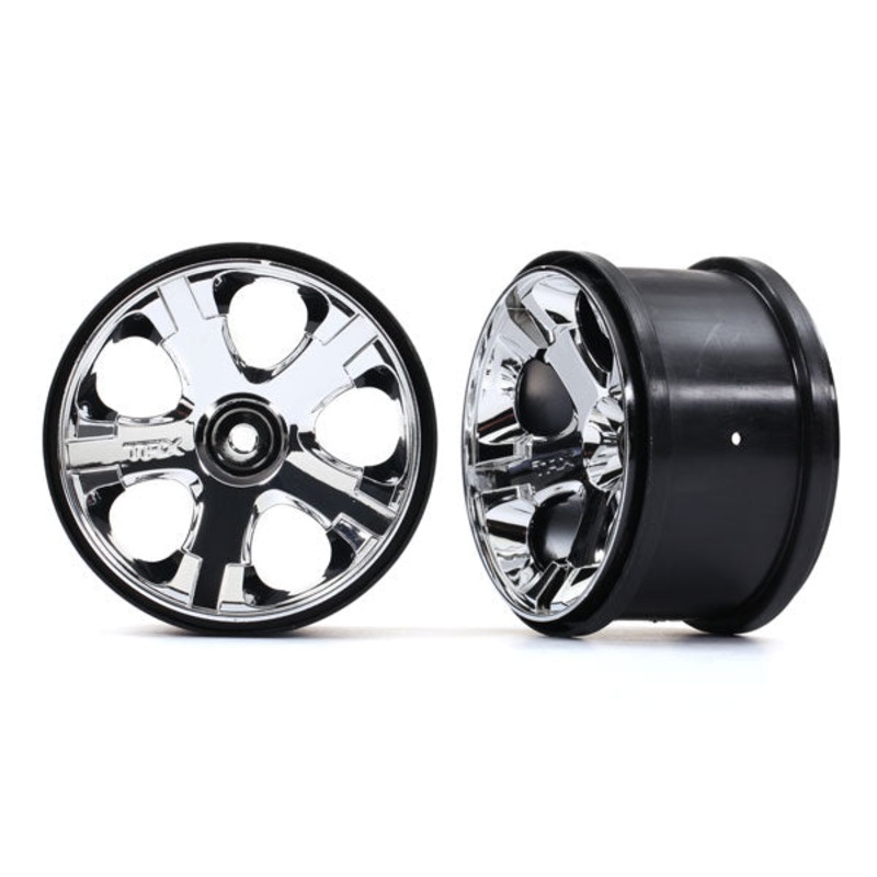 Traxxas 12mm Hex All-Star 2.8″ Rear Wheels (2) (Jato, Jato 3.3) (Chrome)