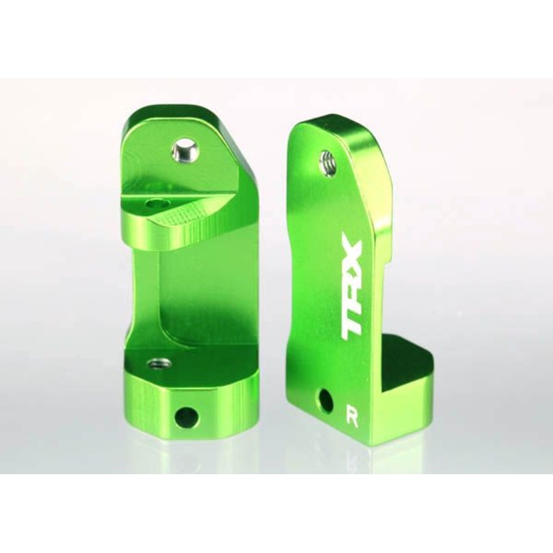 3632G – Traxxas Caster blocks, 30-degree, green-anodized 6061-T6 aluminum (left & right)/ suspension screw pin (2)